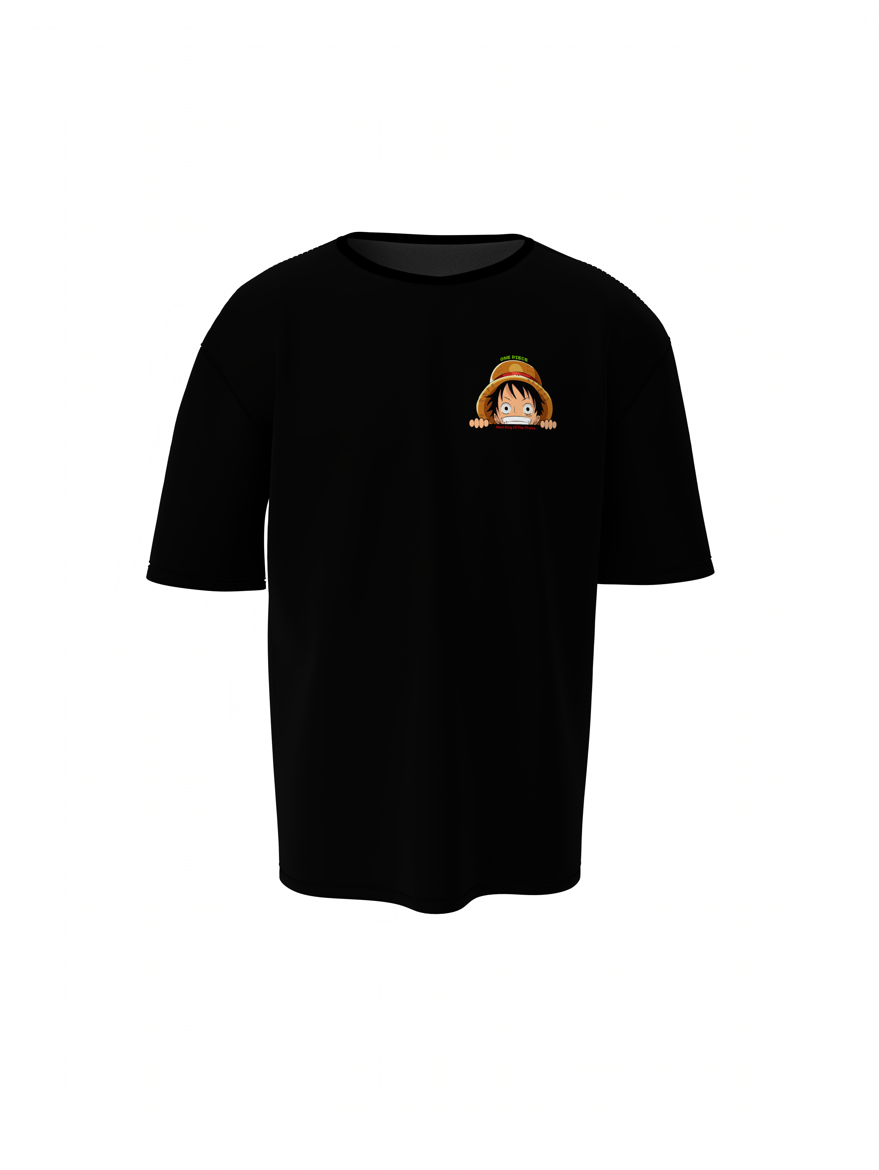 Luffy Graphic Unisex Black Oversized T-Shirt