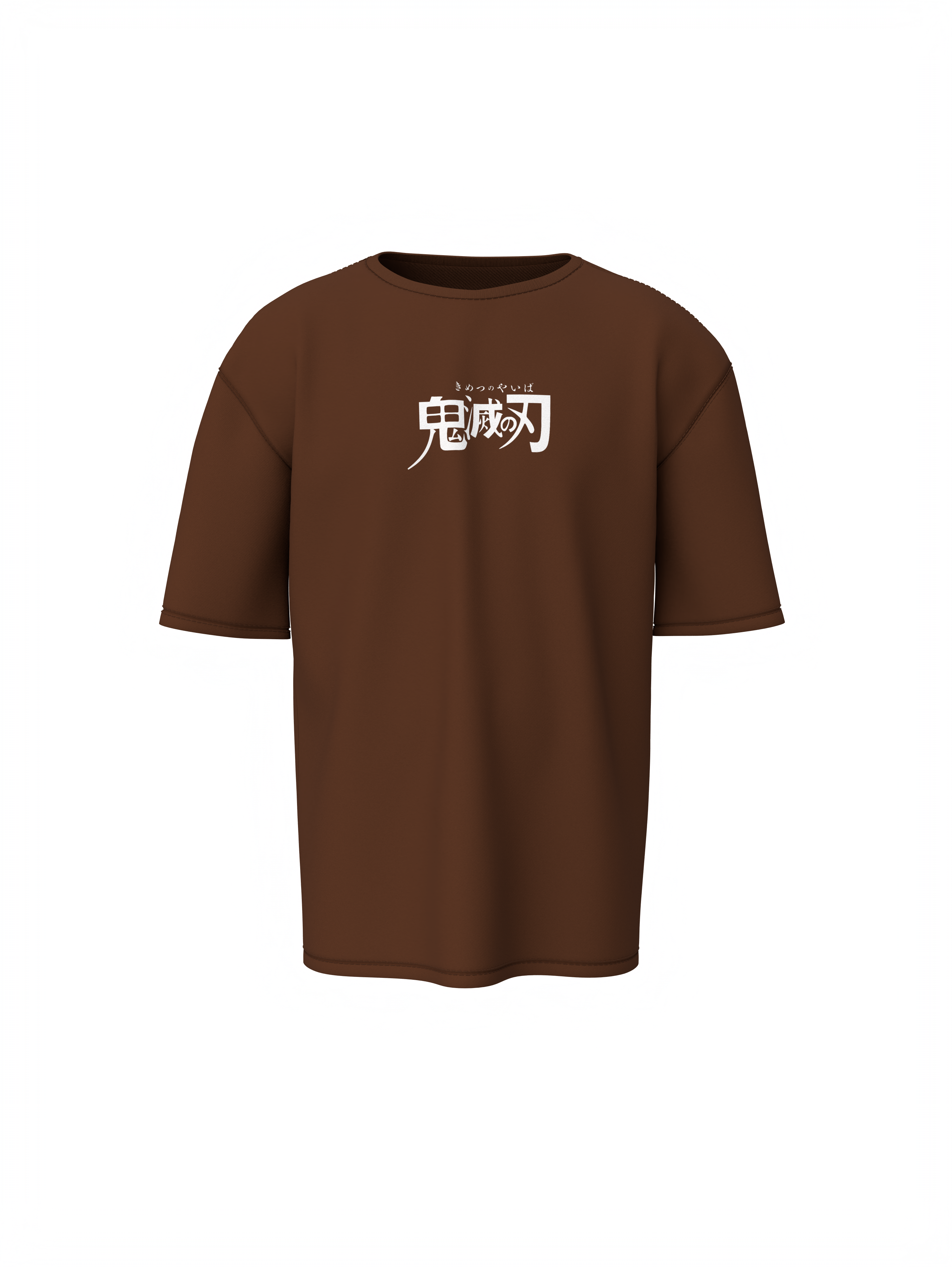 Slayer Anime Unisex Brown Oversized T-Shirt