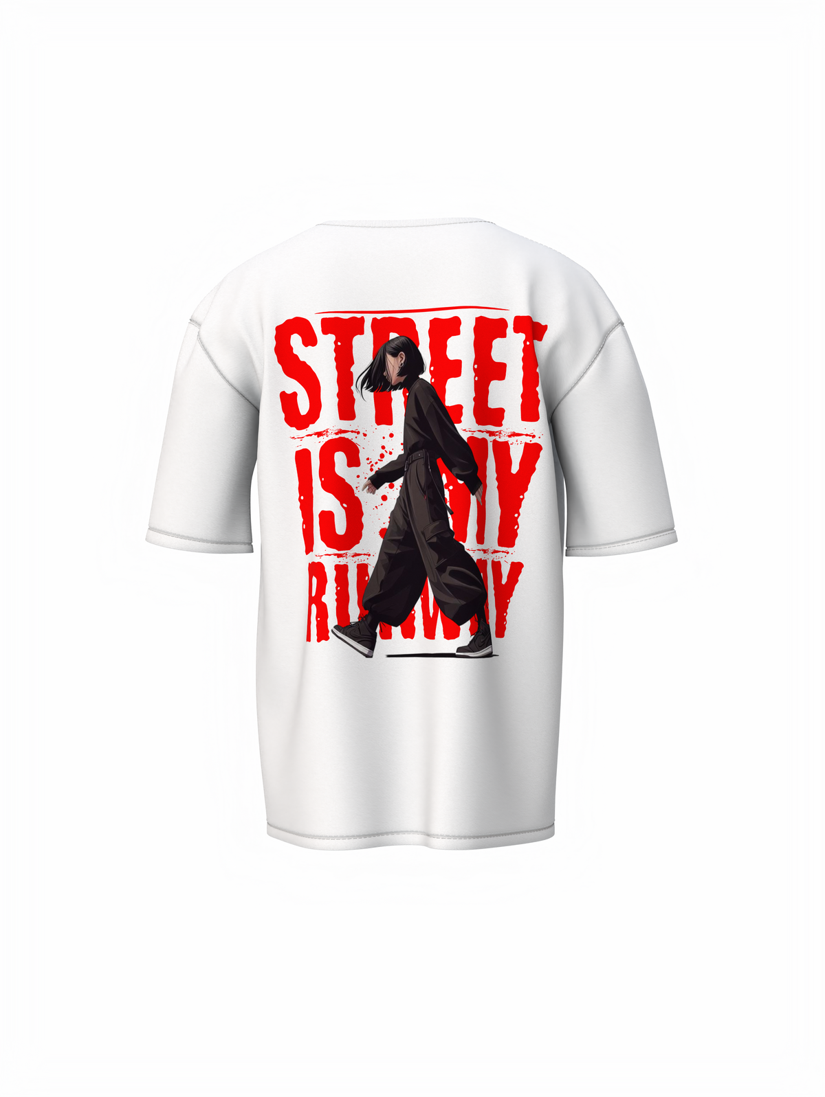 Ethereal Graphic Unisex White Oversized T-Shirt
