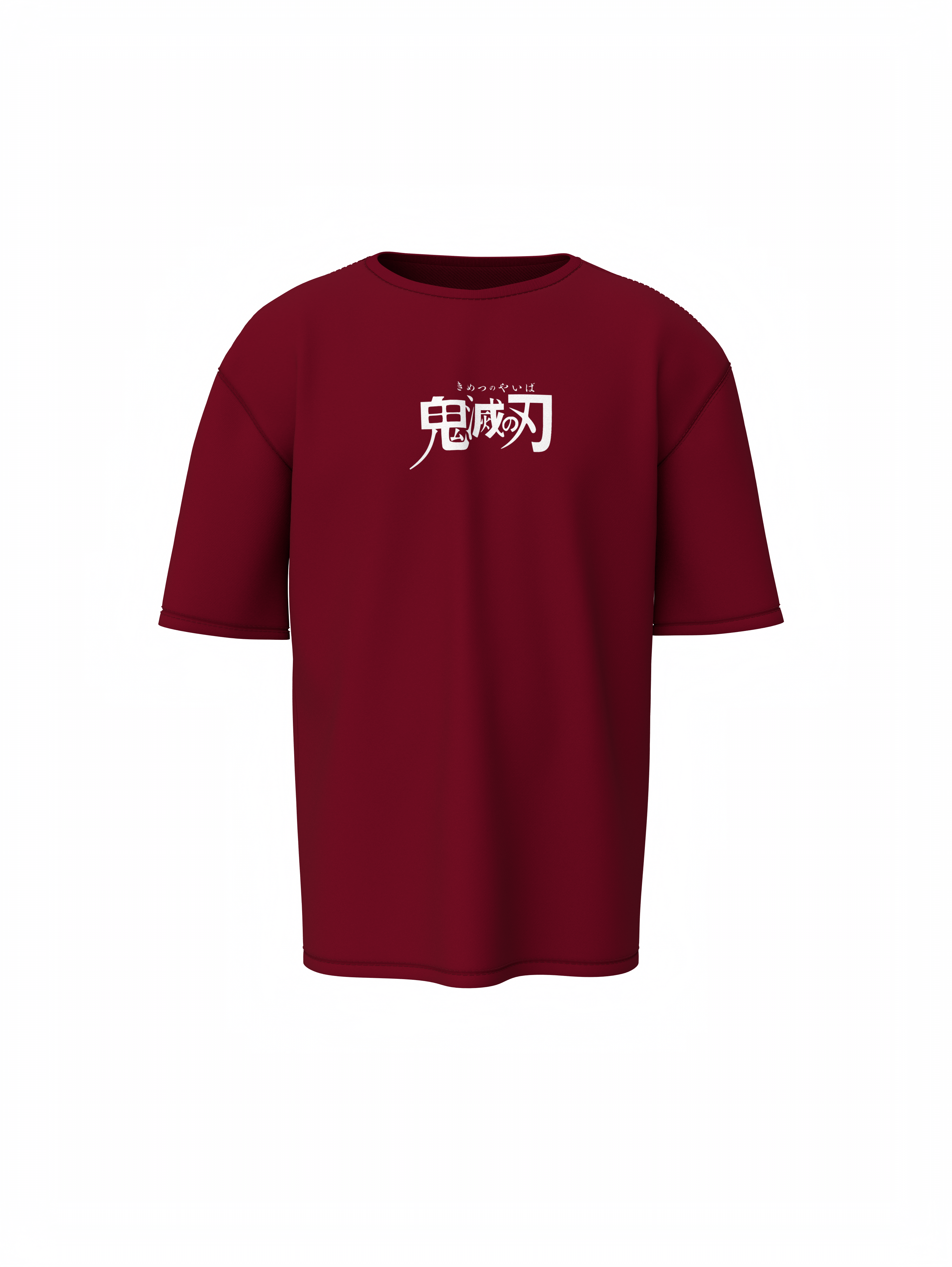 Slayer Anime Unisex Maroon Oversized T-Shirt