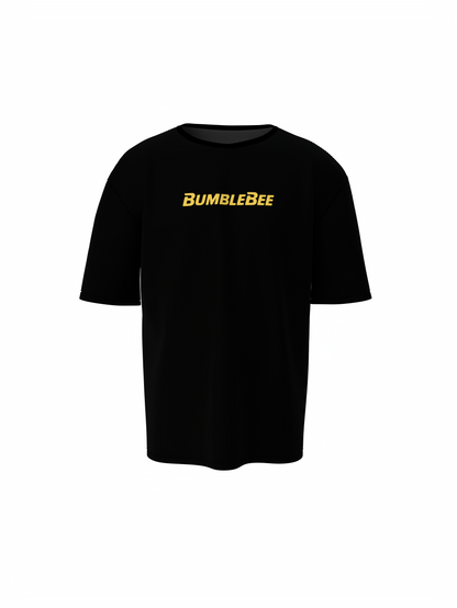Bumblebee Unisex Black Oversized T-Shirt, Baggy Tee
