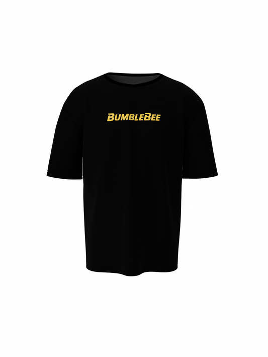 Bumblebee Unisex Black Oversized T-Shirt, Baggy Tee