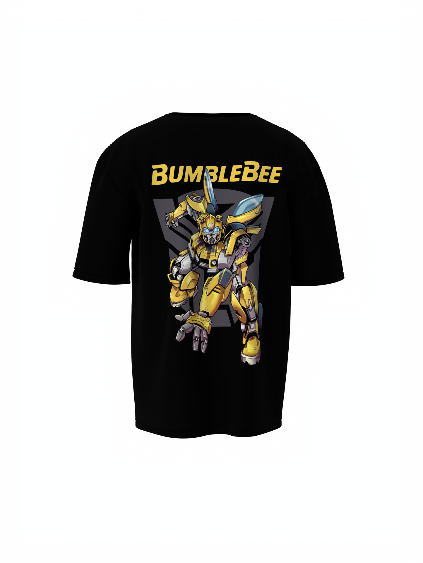 Bumblebee Unisex Black Oversized T-Shirt, Baggy Tee