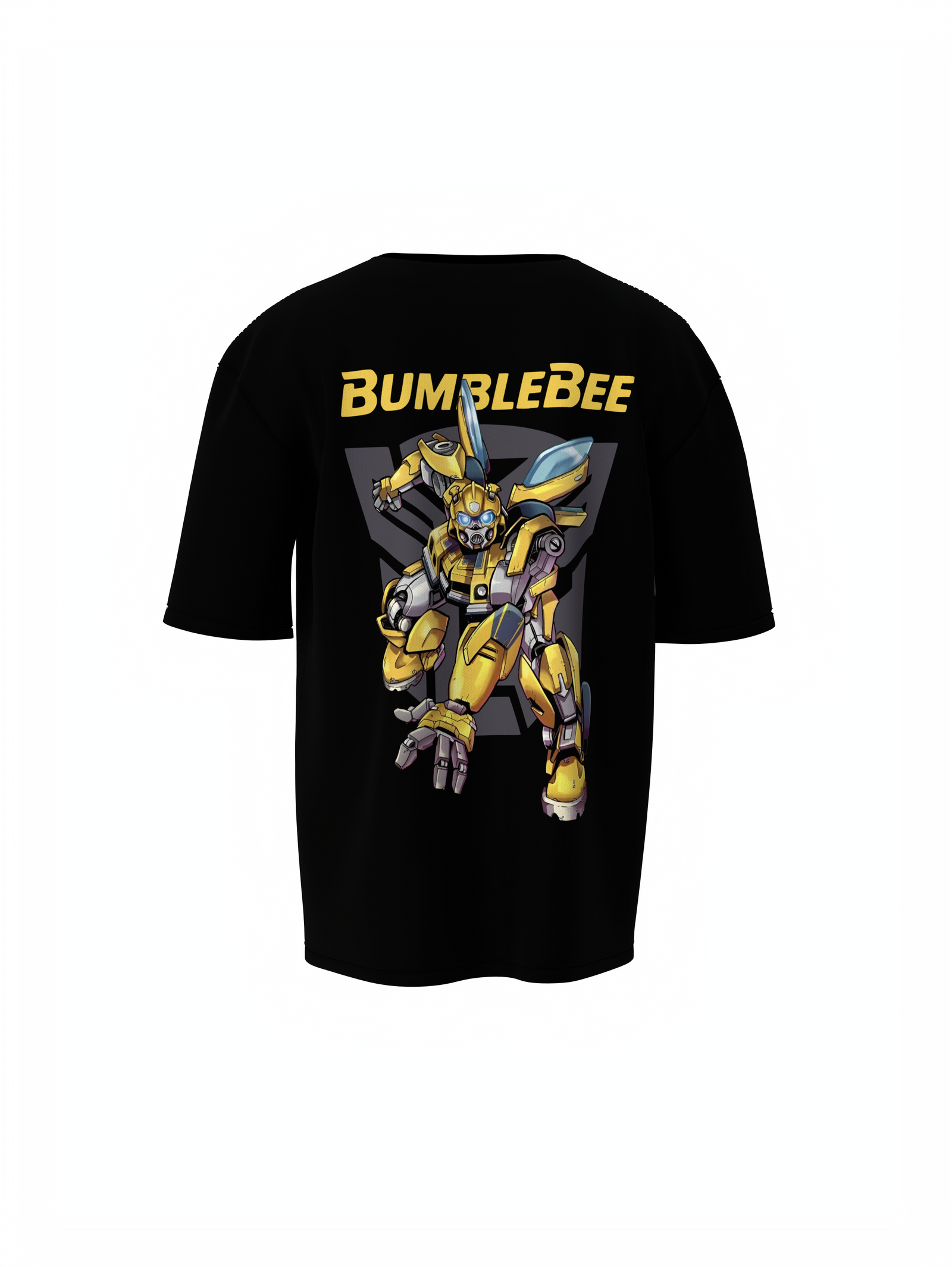 Bumblebee Unisex Black Oversized T-Shirt, Baggy Tee