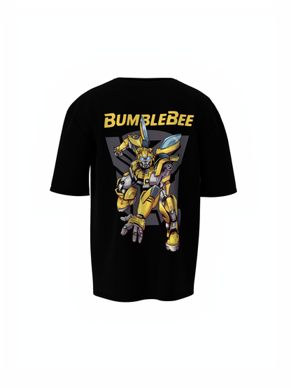 Bumblebee Unisex Black Oversized T-Shirt, Baggy Tee