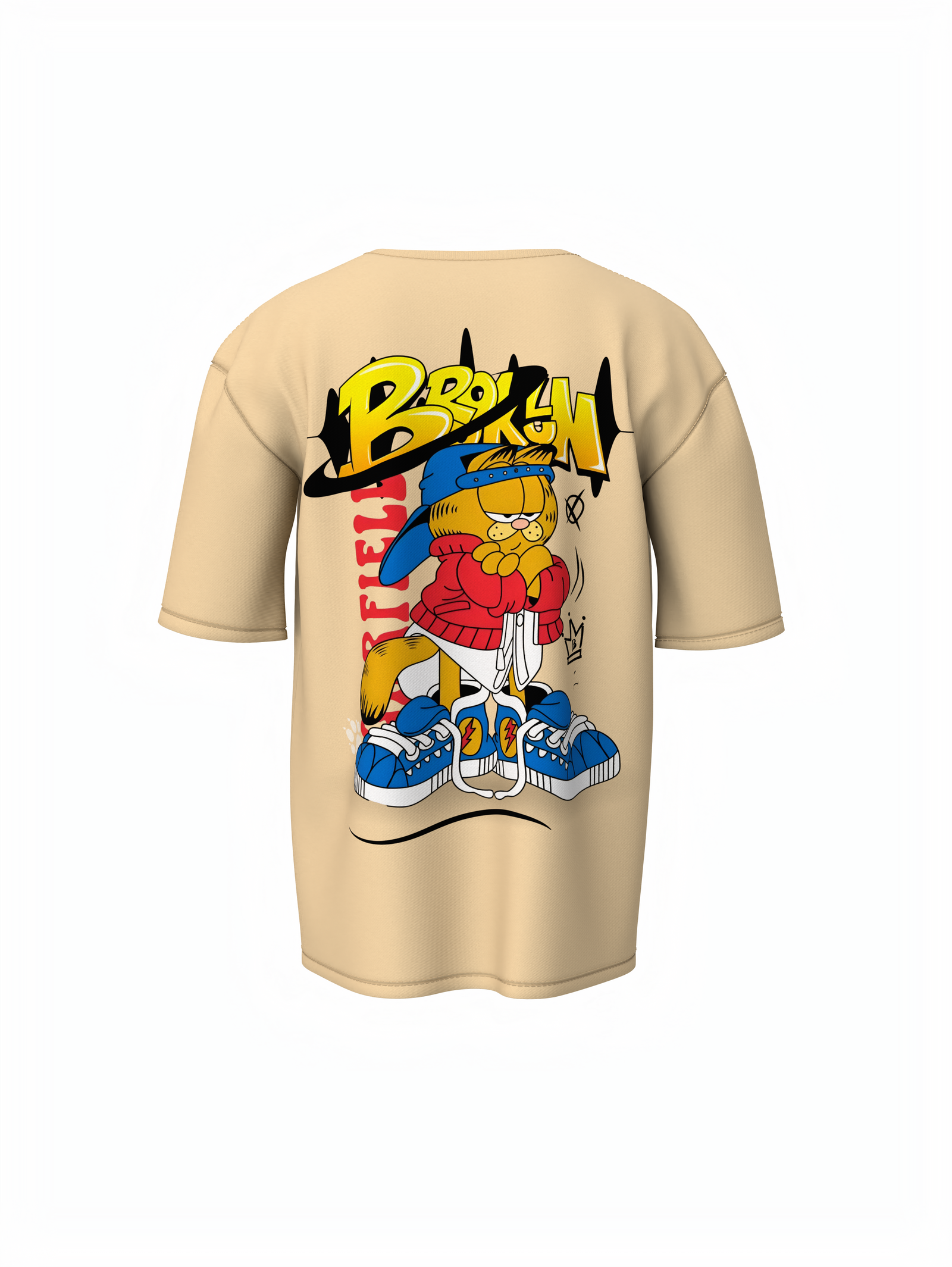 Garfield Oversized T-Shirt Casual Comfort with Cartoon Style