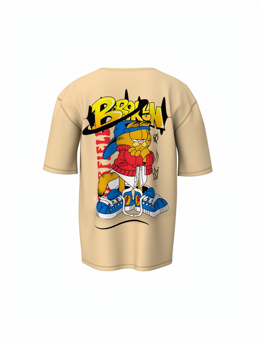 Garfield Oversized T-Shirt Casual Comfort with Cartoon Style
