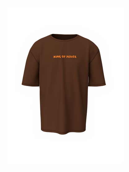 King Of Pirate Brown Oversized T-Shirt Trendy Casual Wear
