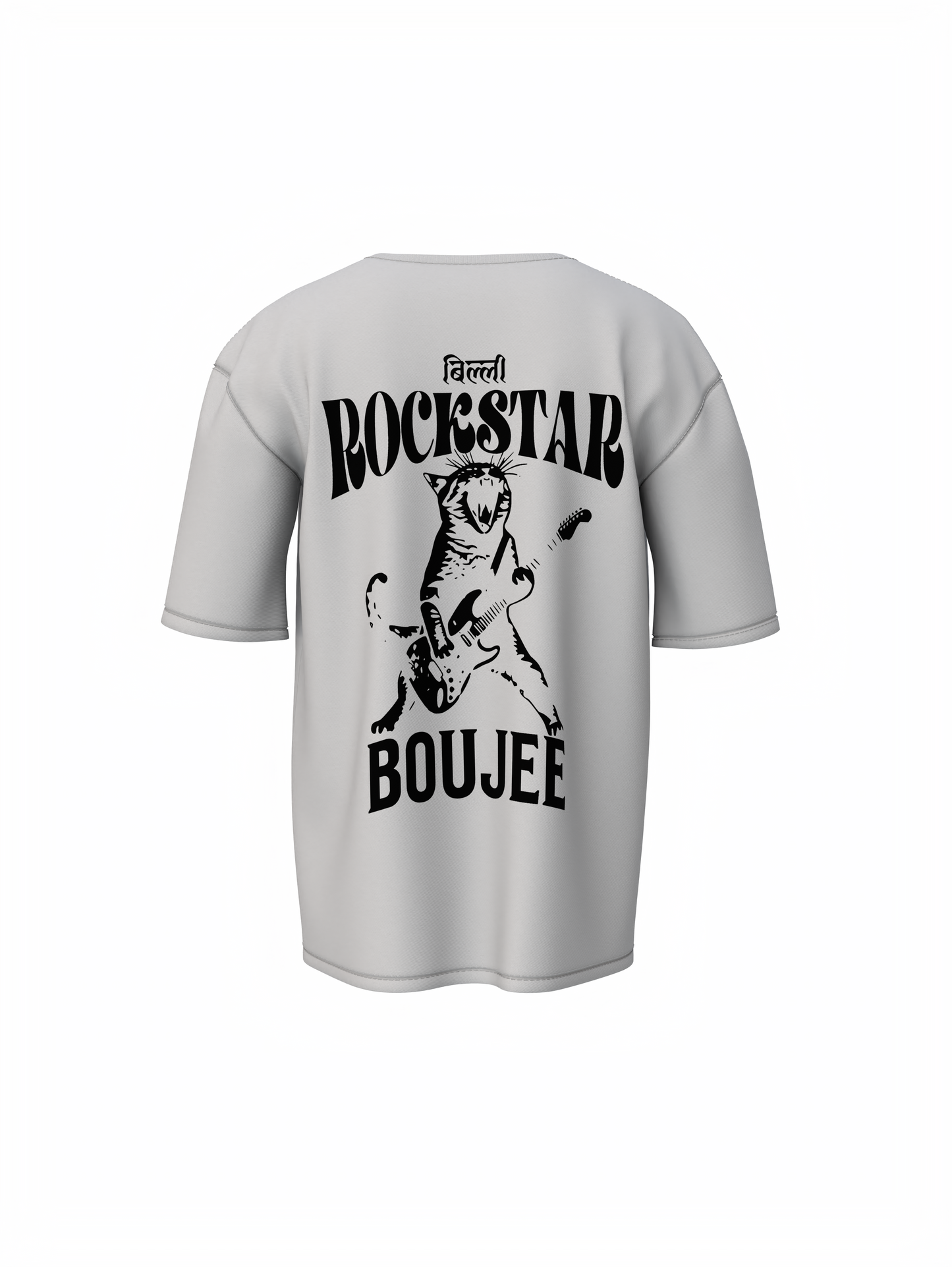 Rockstar Cat Oversized T-Shirt