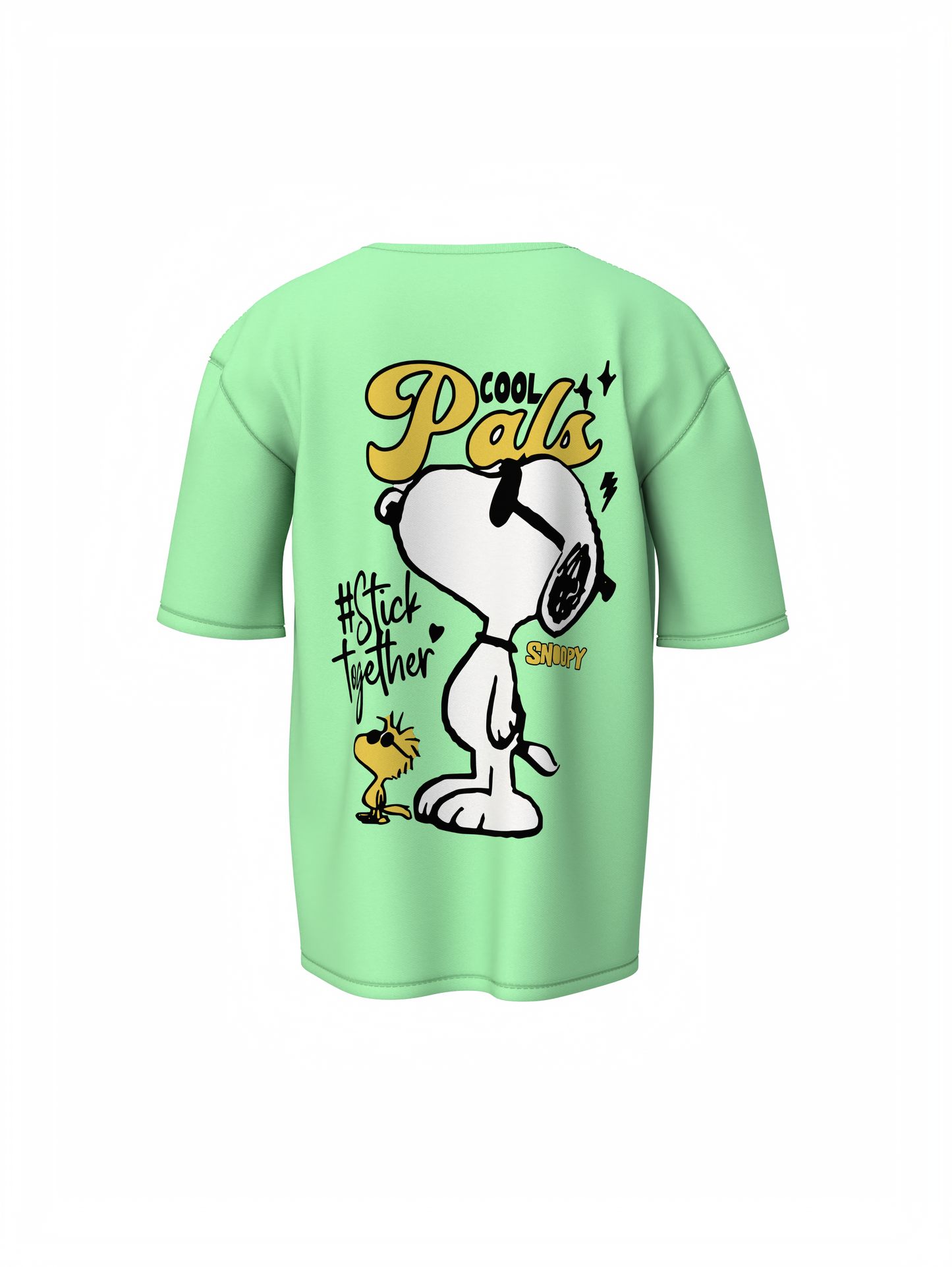 Cool Snoopy Unisex Saga Green Oversized T-Shirt, Chill Vibes