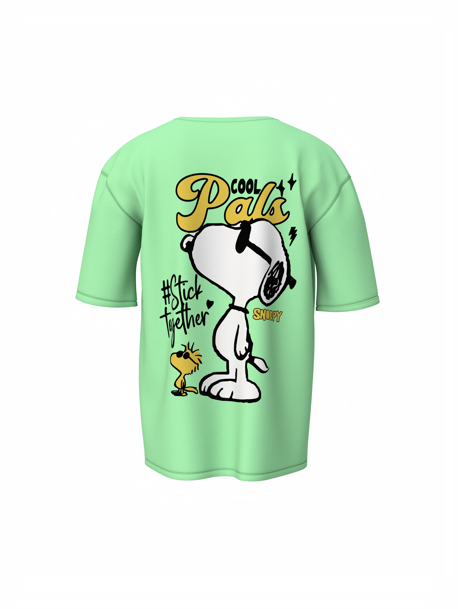 Cool Snoopy Unisex Saga Green Oversized T-Shirt, Chill Vibes
