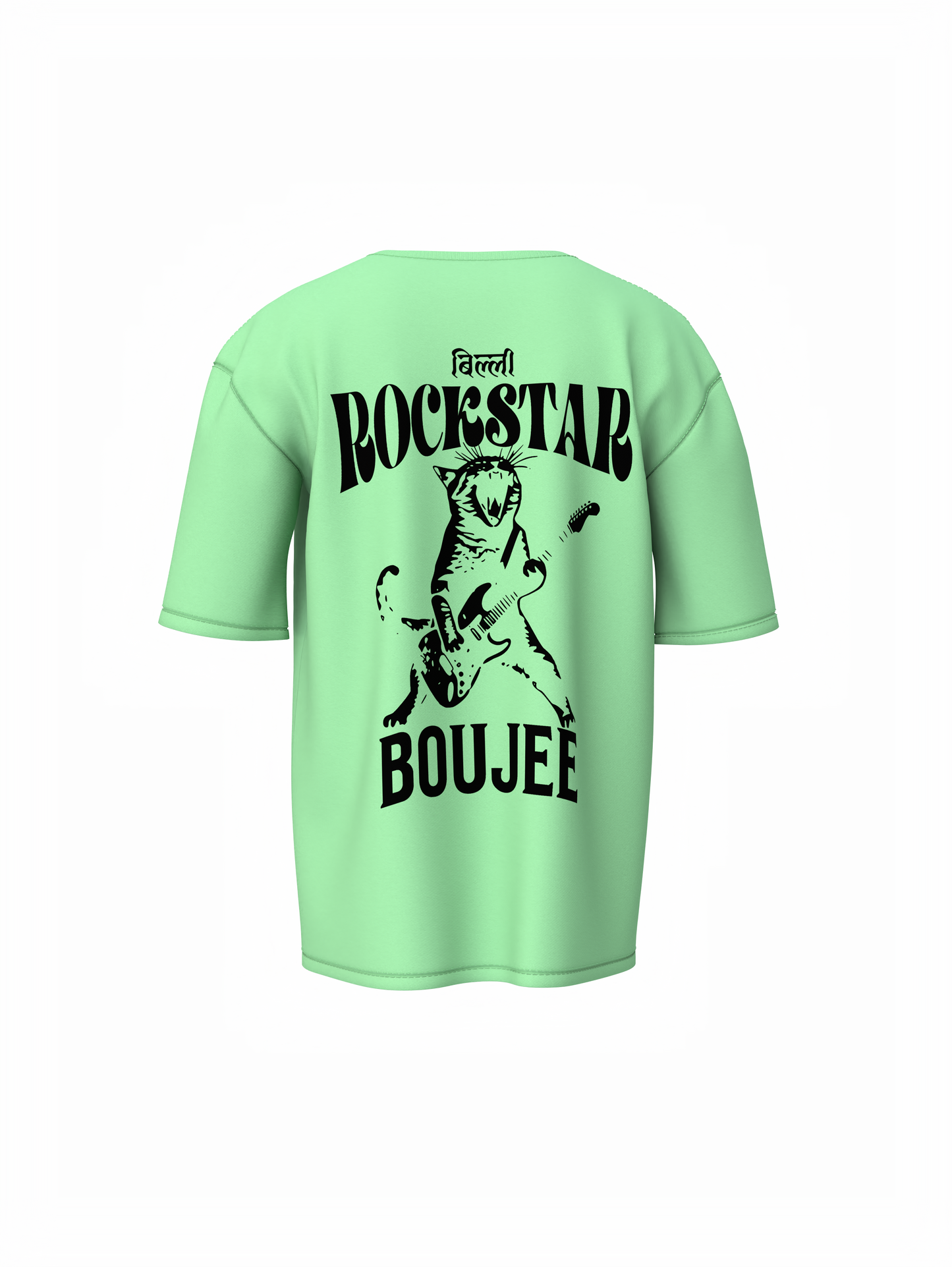 Rockstar Cat Oversized T-Shirt