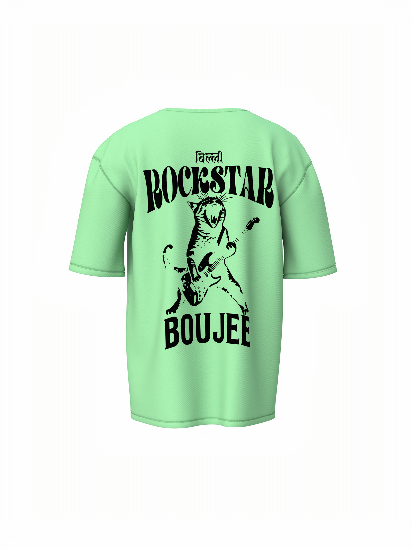Rockstar Cat Oversized T-Shirt