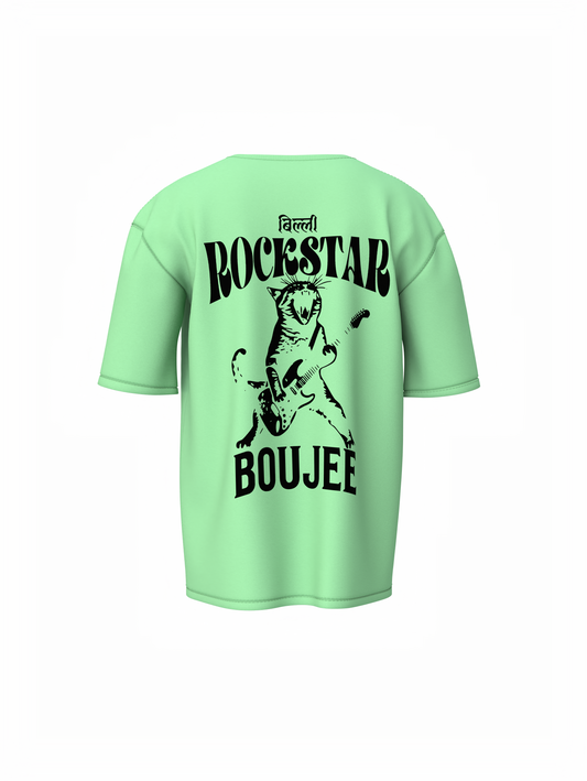 Rockstar Cat Oversized T-Shirt