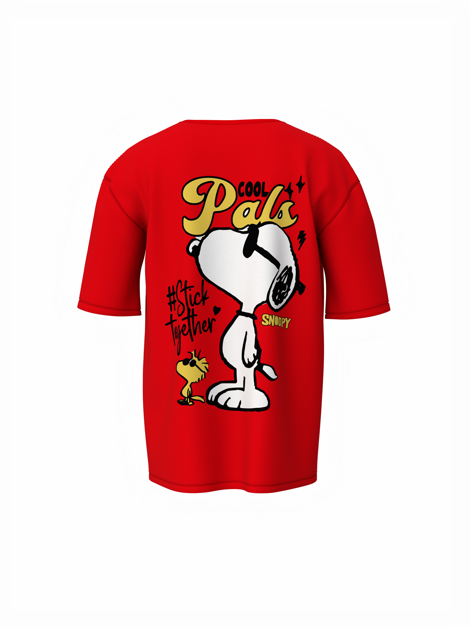 Cool Snoopy Unisex Red Oversized T-Shirt, Chill Vibes