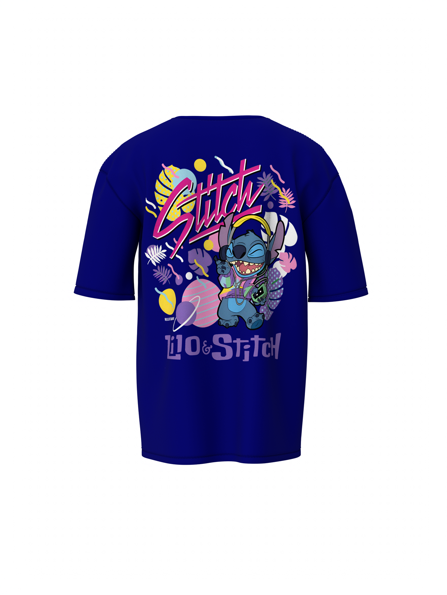 Lio Stitch Unisex Blue Oversized T-Shirt Baggy & Comfortable
