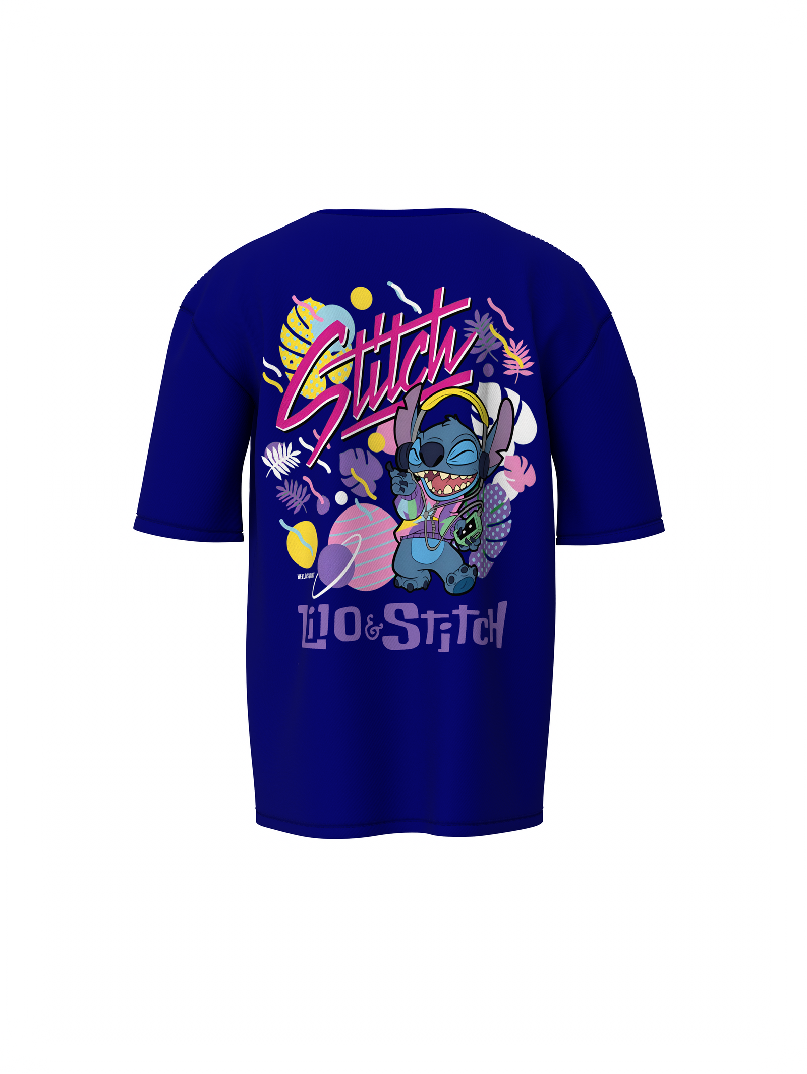 Lio Stitch Unisex Blue Oversized T-Shirt Baggy & Comfortable