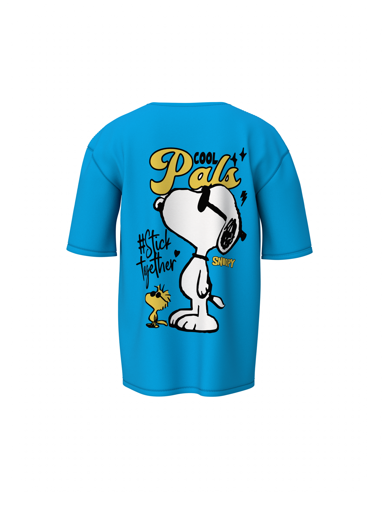 Cool Snoopy Unisex Sky Blue Oversized T-Shirt, Chill Vibes