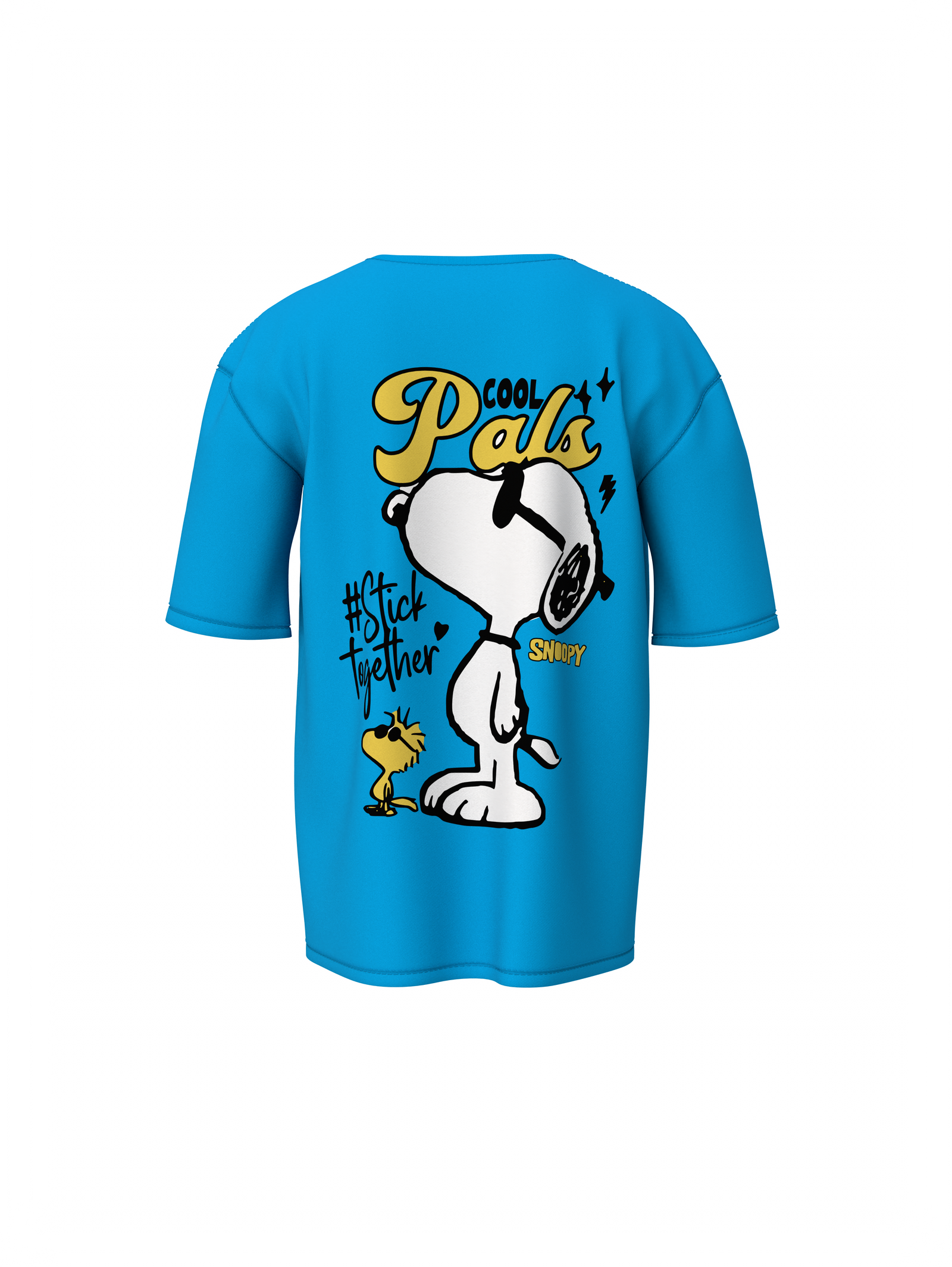 Cool Snoopy Unisex Sky Blue Oversized T-Shirt, Chill Vibes