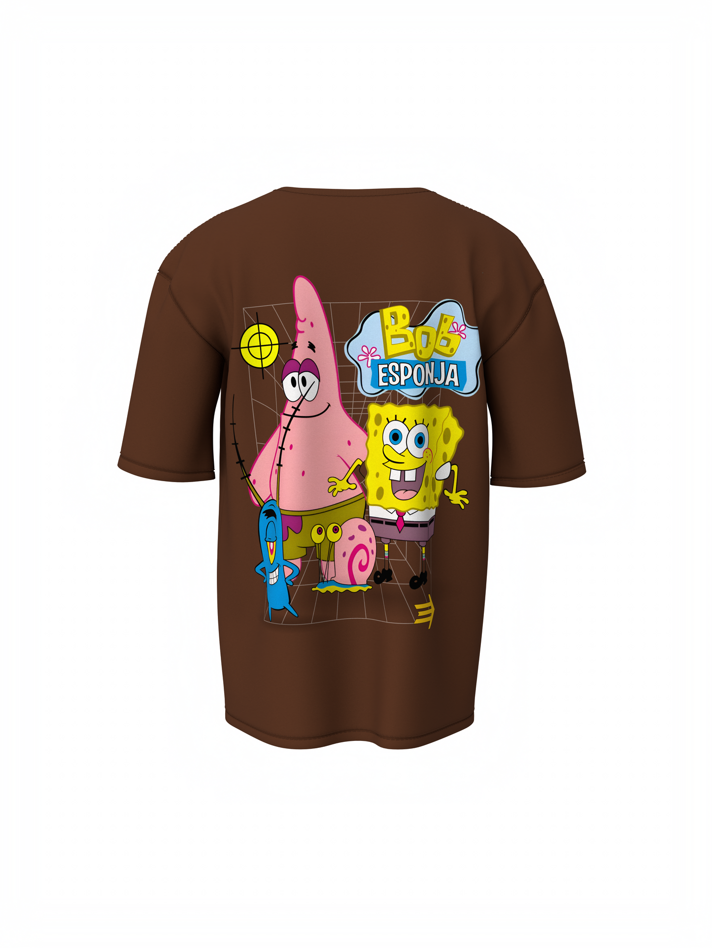 Bob Esponja Oversized T-Shirt Trendy SpongeBob Graphic Tee