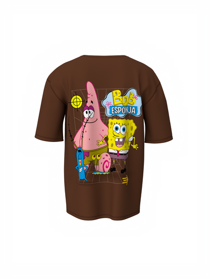 Bob Esponja Oversized T-Shirt Trendy SpongeBob Graphic Tee