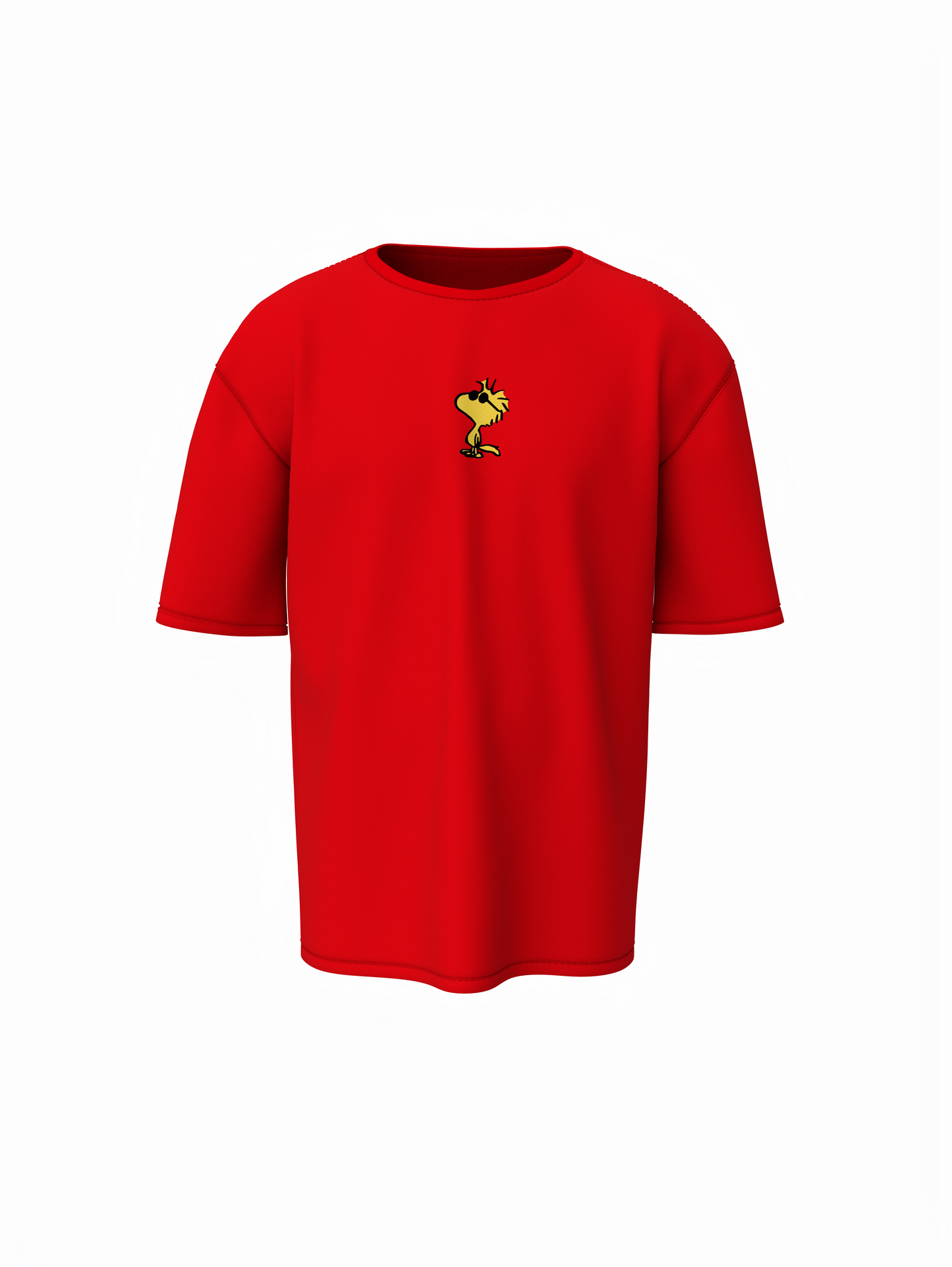 Cool Snoopy Unisex Red Oversized T-Shirt, Chill Vibes