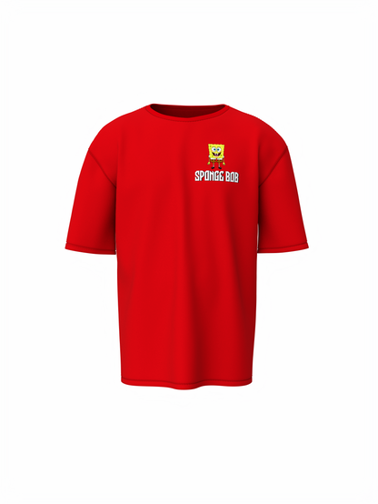 Bob Esponja Oversized T-Shirt Trendy SpongeBob Graphic Tee