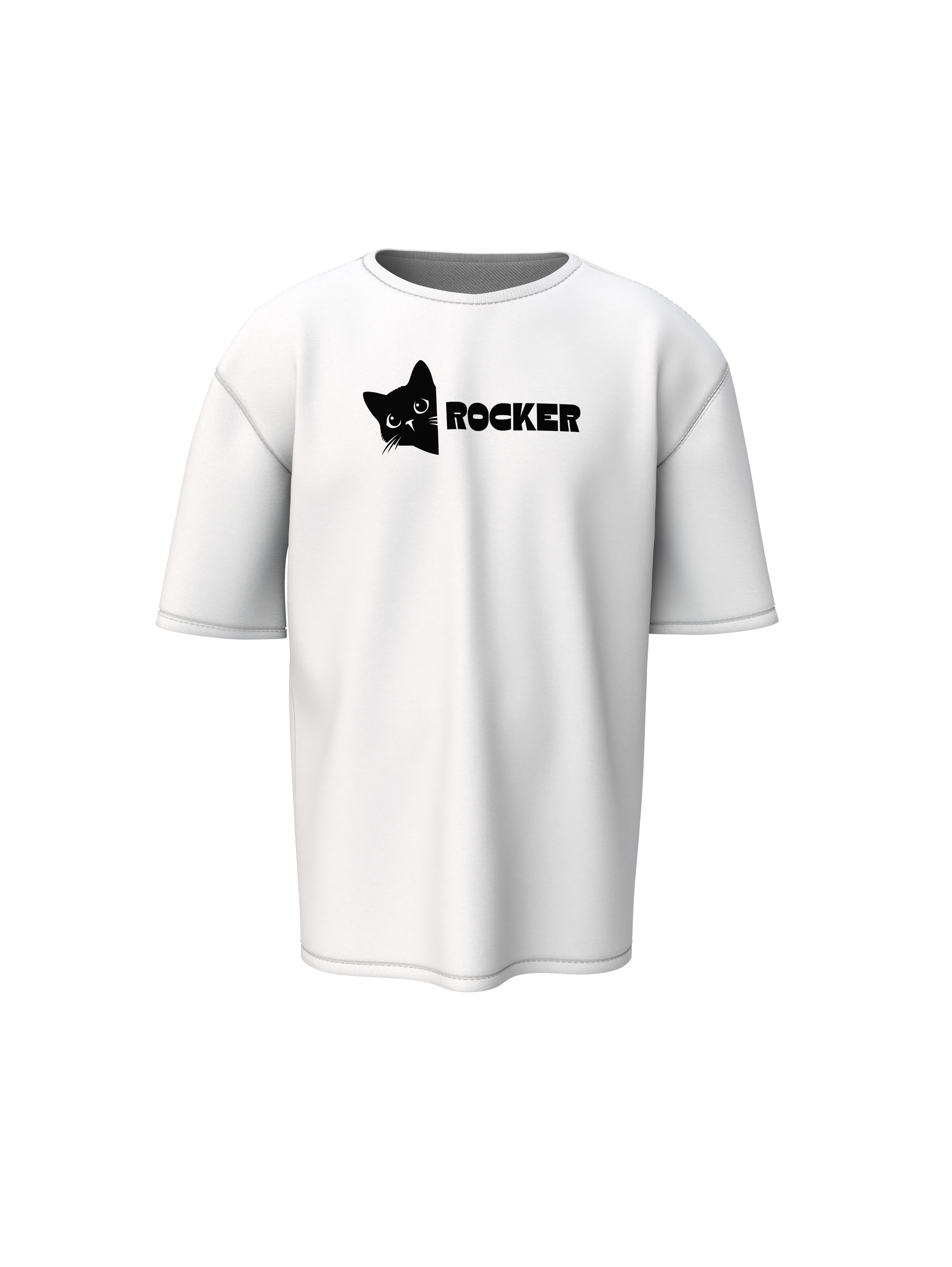 Rockstar Cat Oversized T-Shirt