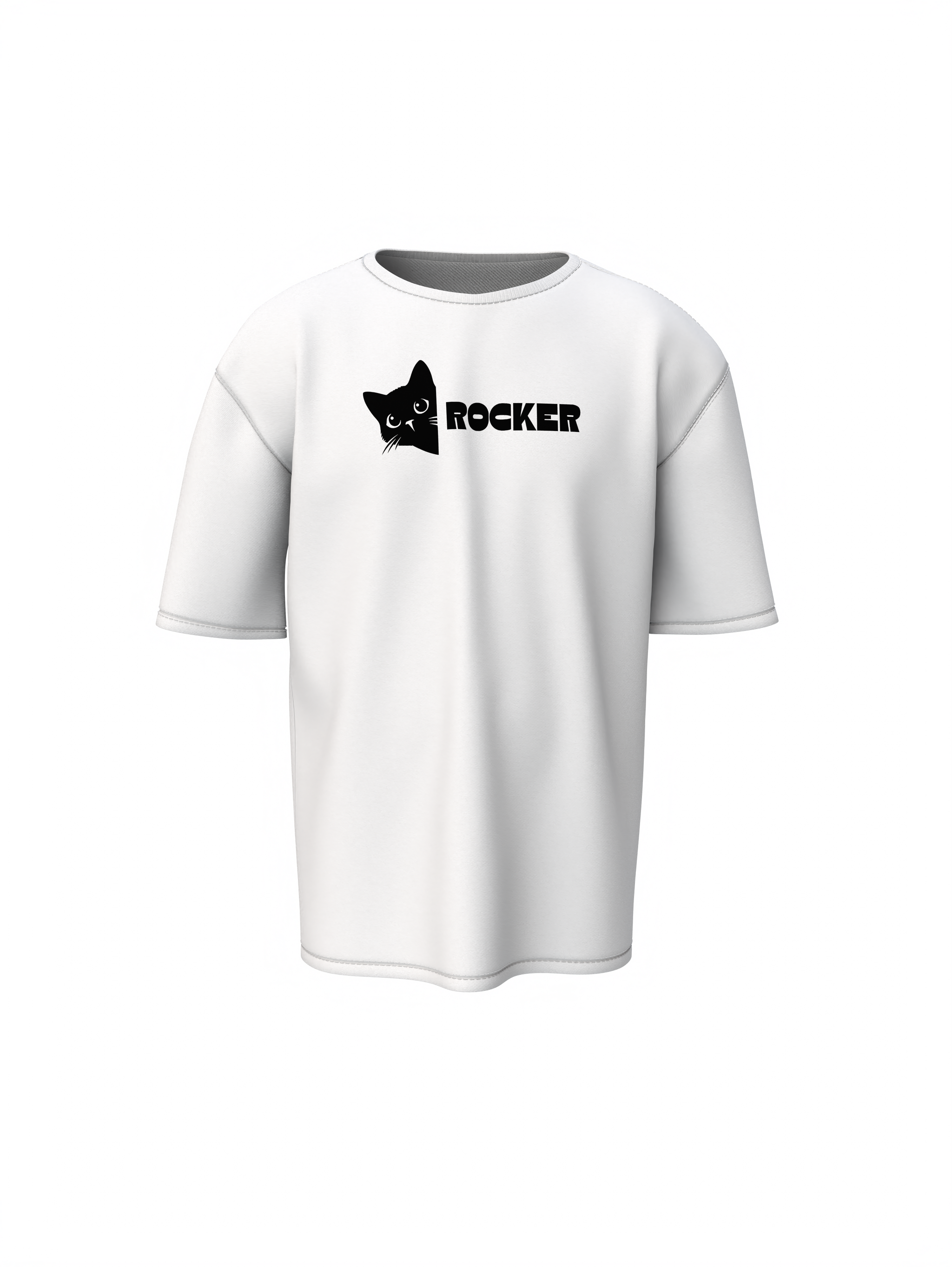 Rockstar Cat Oversized T-Shirt