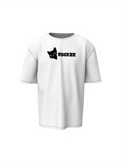 Rockstar Cat Oversized T-Shirt