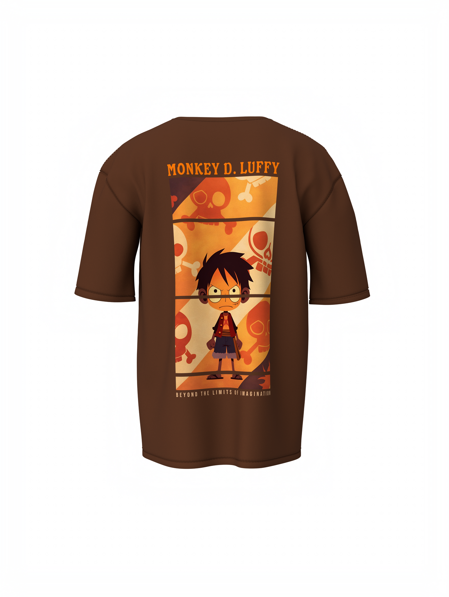 King Of Pirate Brown Oversized T-Shirt Trendy Casual Wear