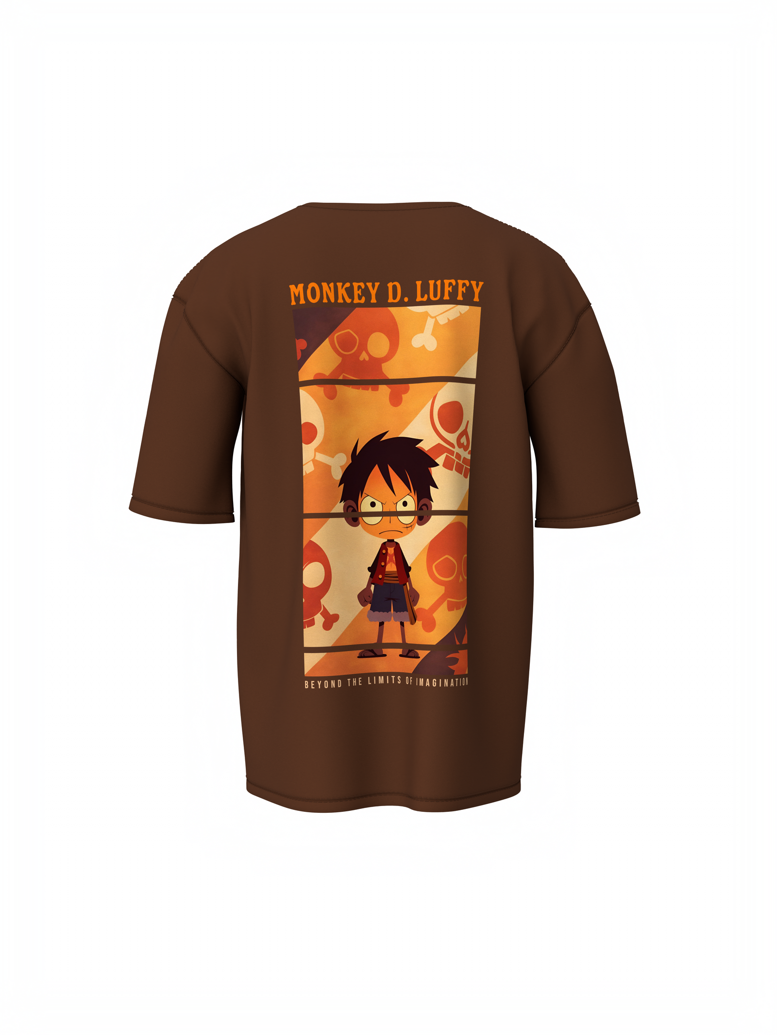 King Of Pirate Brown Oversized T-Shirt Trendy Casual Wear