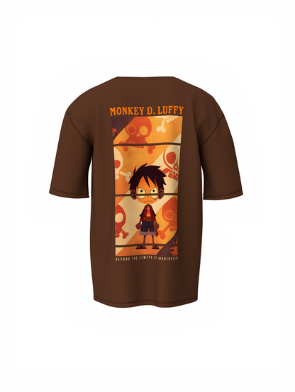 King Of Pirate Brown Oversized T-Shirt Trendy Casual Wear