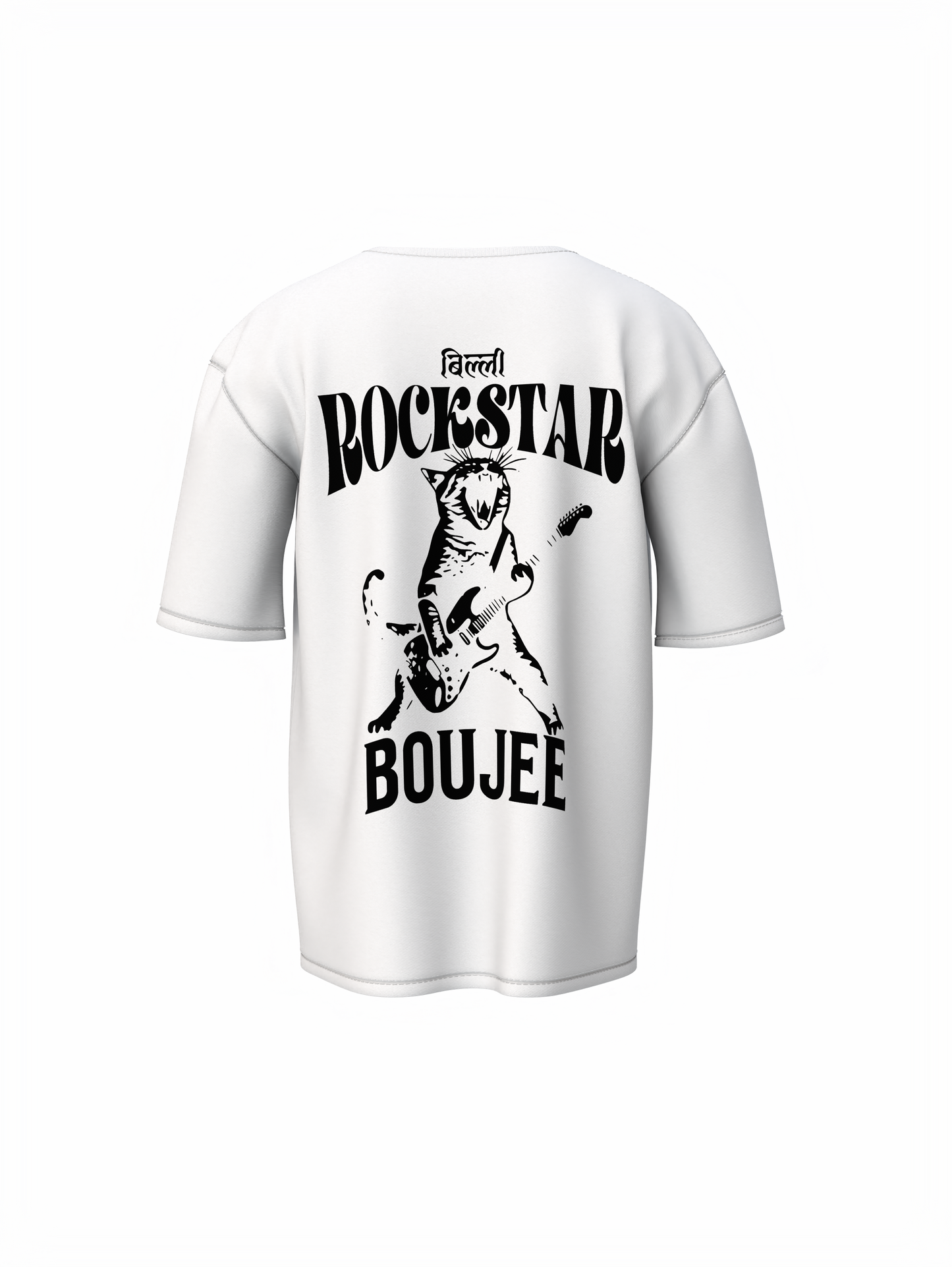 Rockstar Cat Oversized T-Shirt