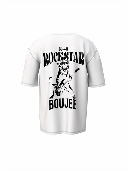 Rockstar Cat Oversized T-Shirt