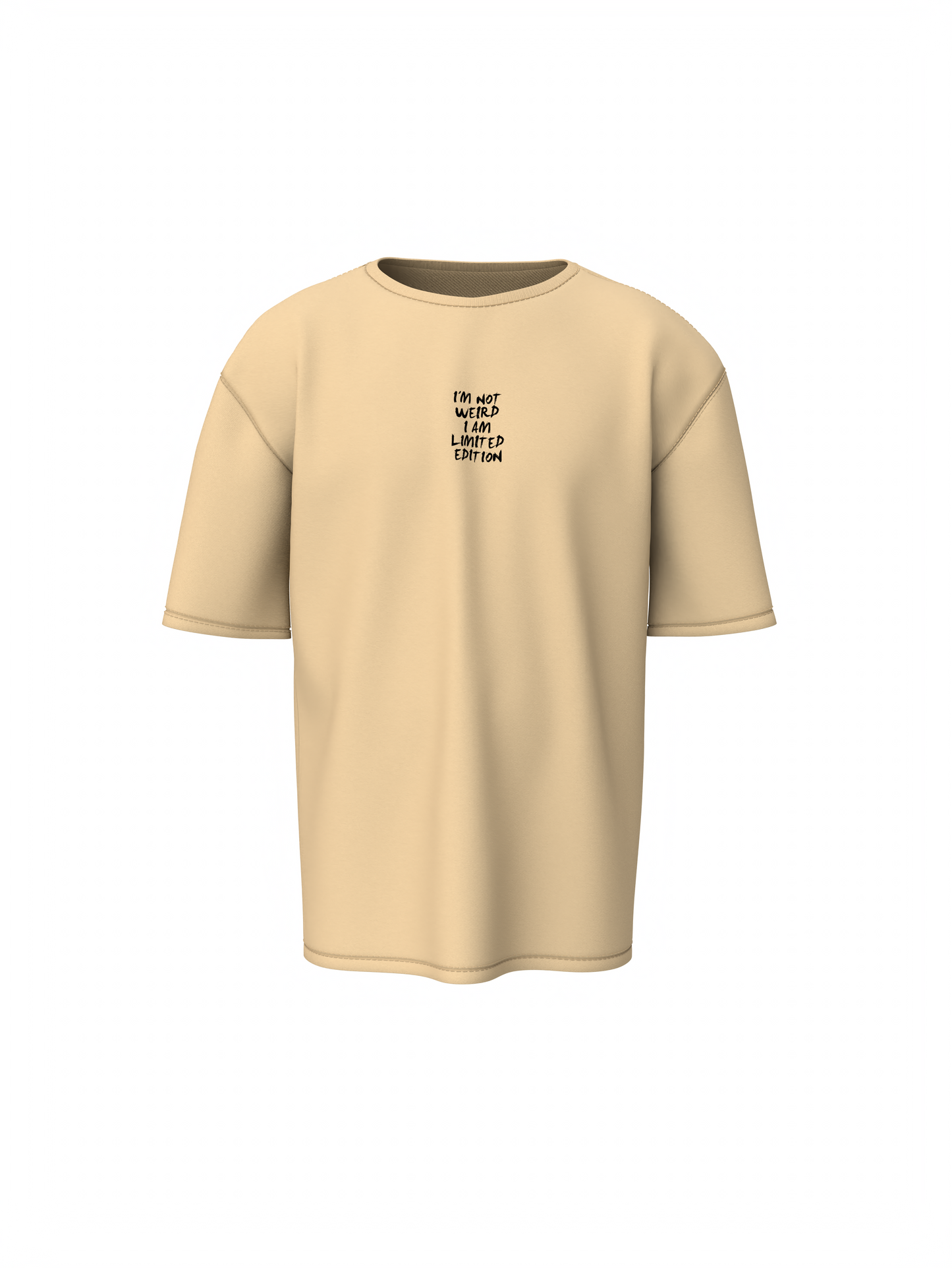 Monkey Graphic Unisex Beige Oversized T-Shirt Bold Design