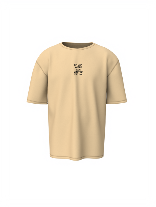 Monkey Graphic Unisex Beige Oversized T-Shirt Bold Design