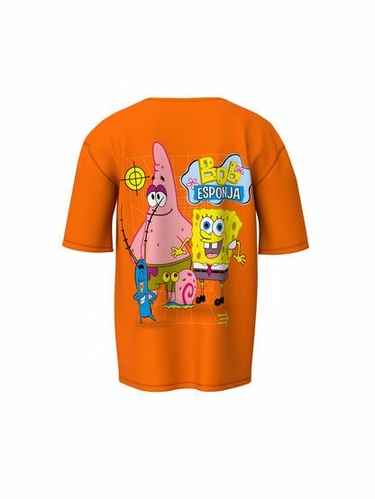 Bob Esponja Oversized T-Shirt Trendy SpongeBob Graphic Tee