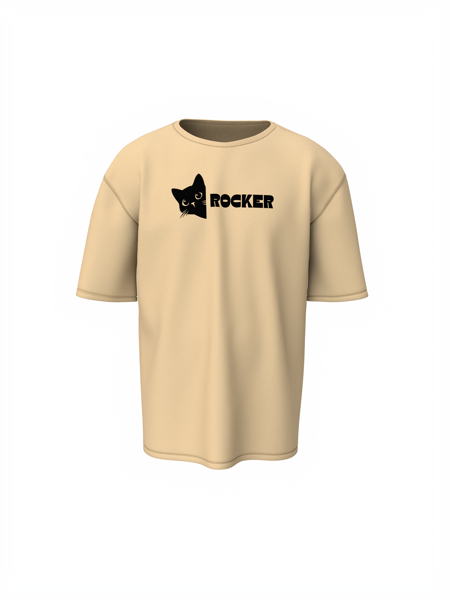 Rockstar Cat Oversized T-Shirt