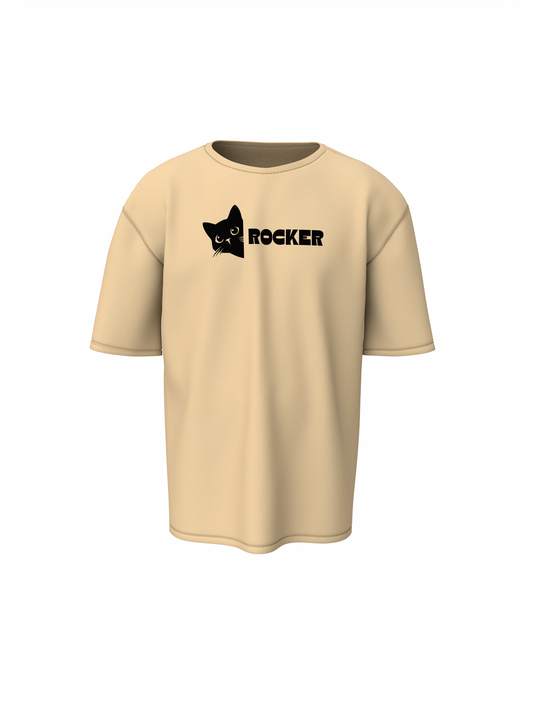 Rockstar Cat Oversized T-Shirt