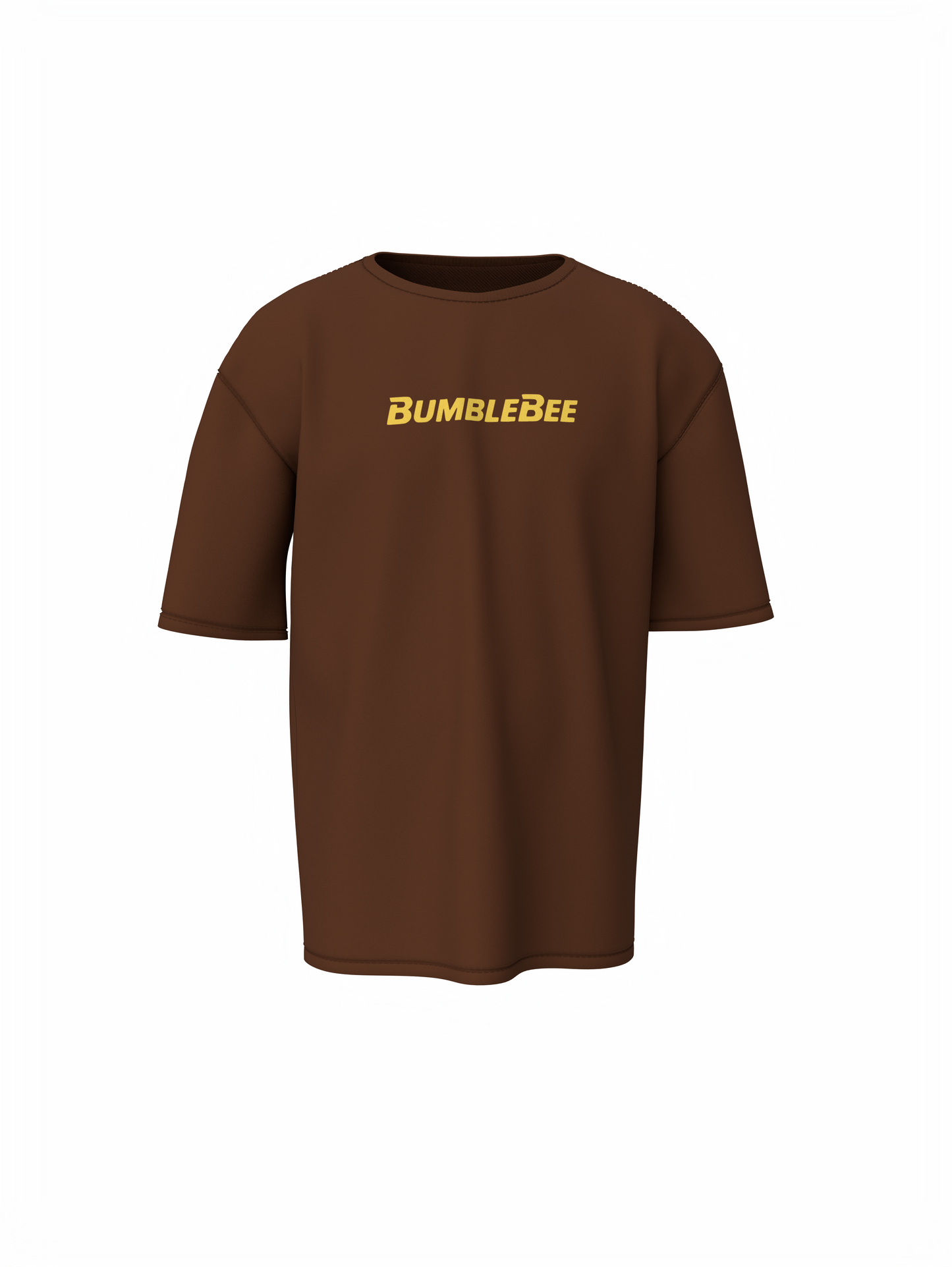 Bumblebee Unisex Brown Oversized T-Shirt, Baggy Tee