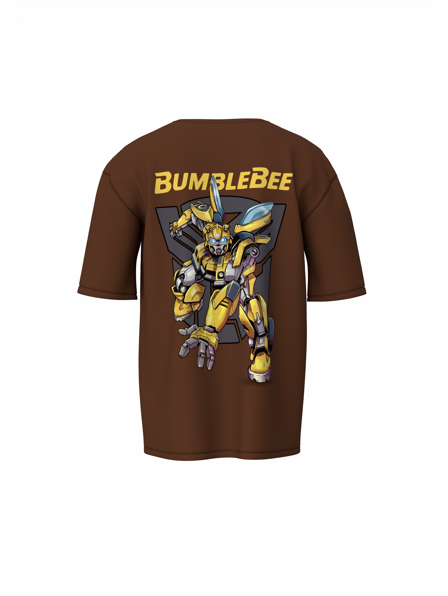 Bumblebee Unisex Brown Oversized T-Shirt, Baggy Tee