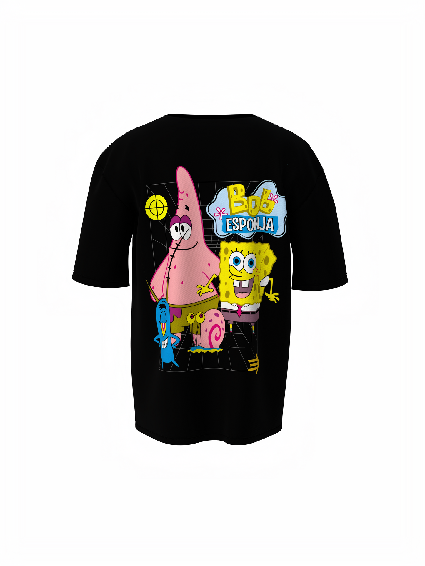 Bob Esponja Oversized T-Shirt Trendy SpongeBob Graphic Tee