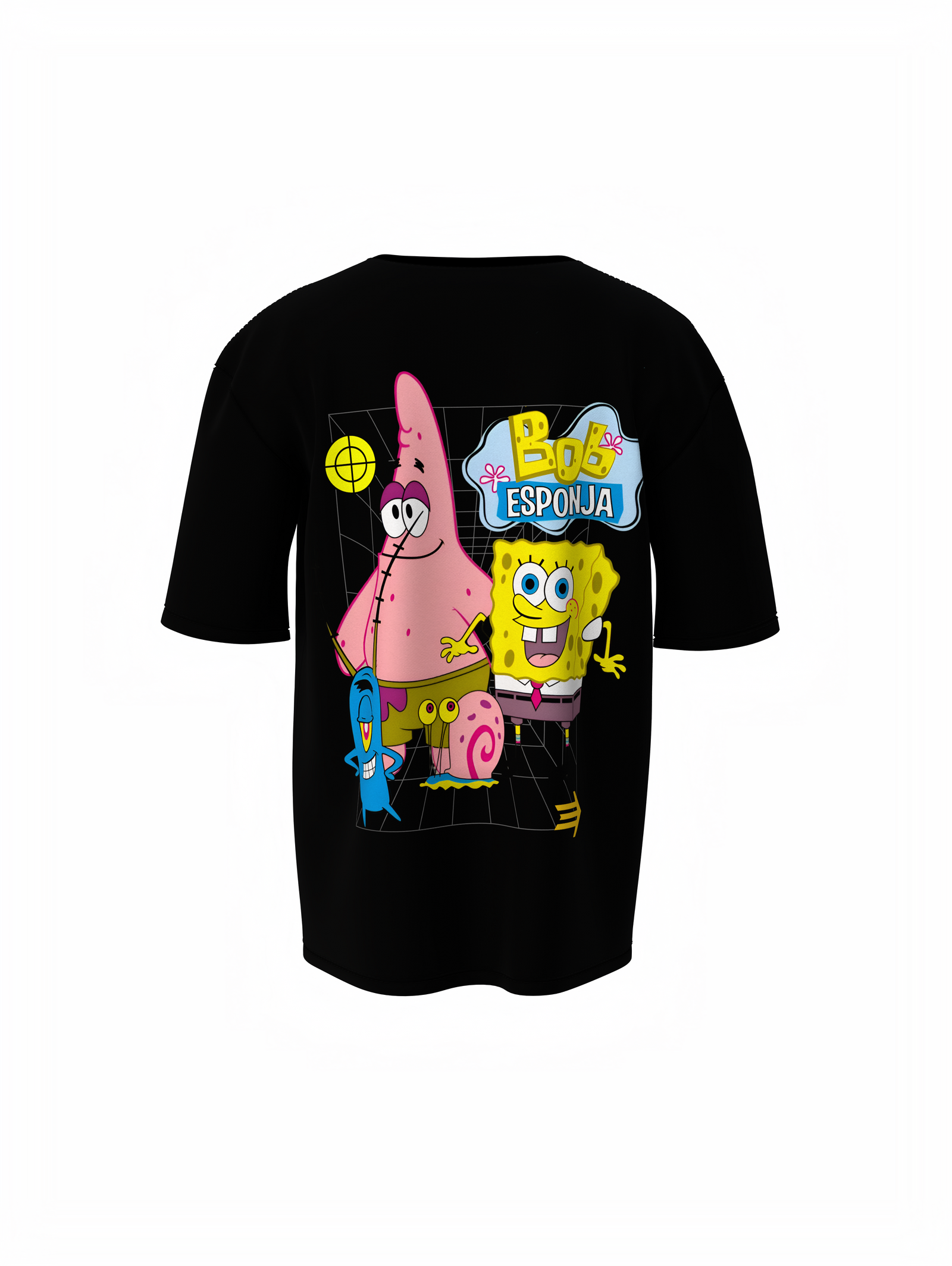 Bob Esponja Oversized T-Shirt Trendy SpongeBob Graphic Tee