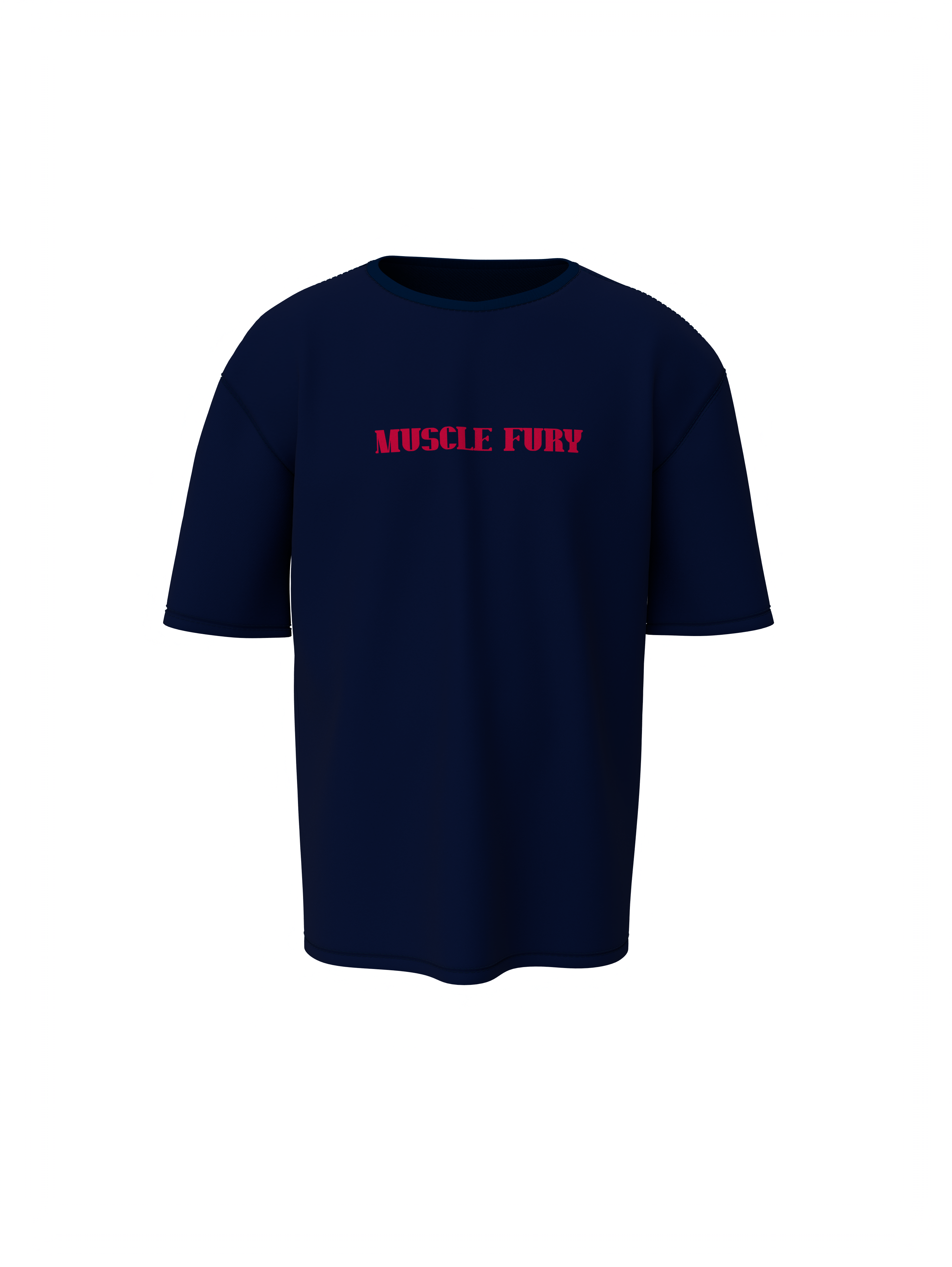 Hashira Strike Graphic Dark Blue Oversized T-Shirt