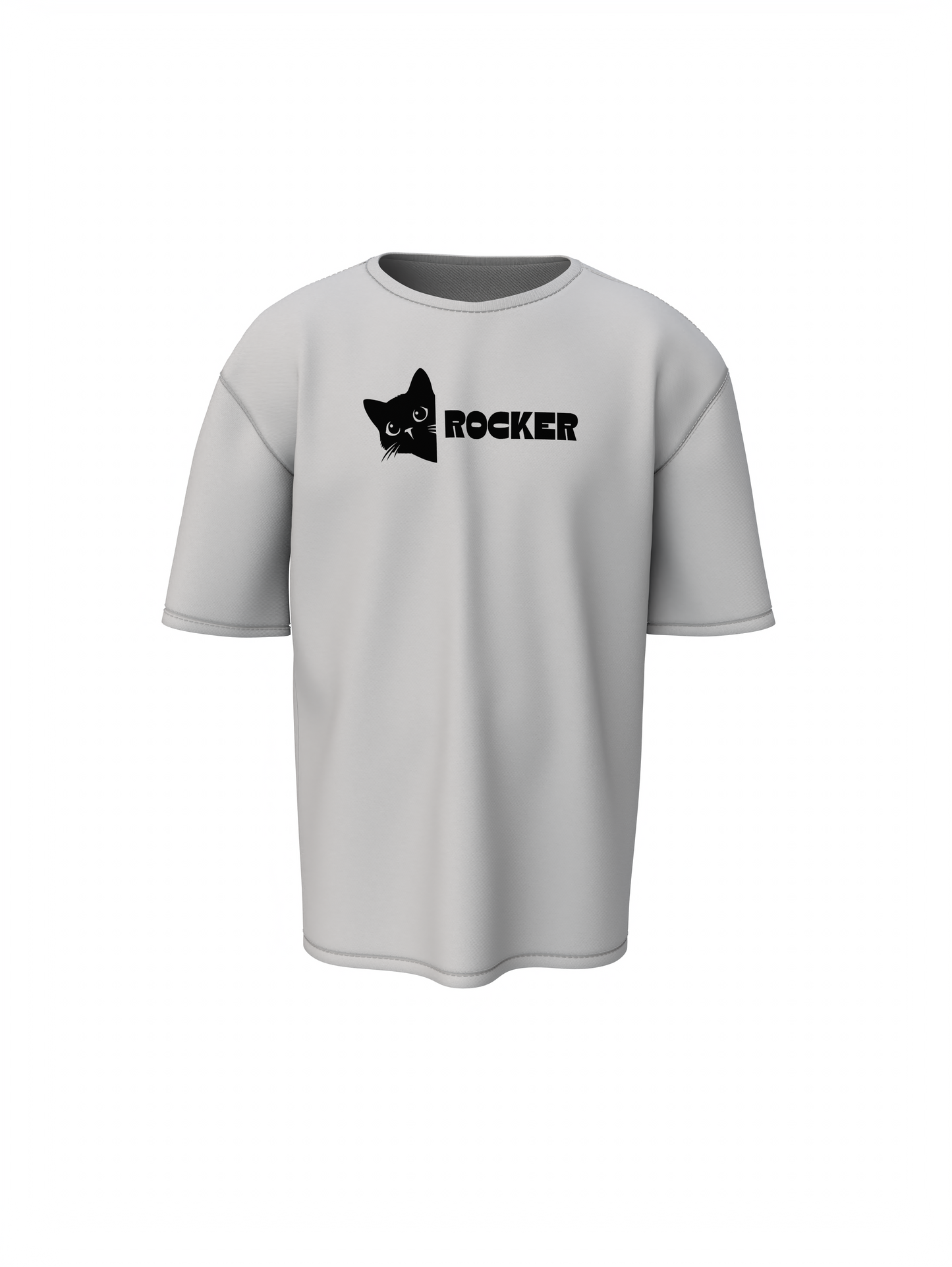 Rockstar Cat Oversized T-Shirt