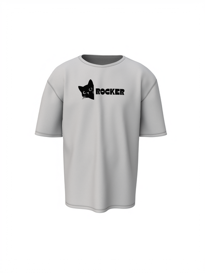 Rockstar Cat Oversized T-Shirt