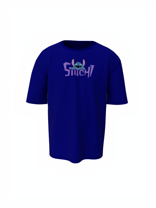 Lio Stitch Unisex Blue Oversized T-Shirt Baggy & Comfortable
