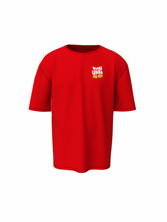 Ricky & Morty Cartoon Red Oversized T-Shirt for Streetwear