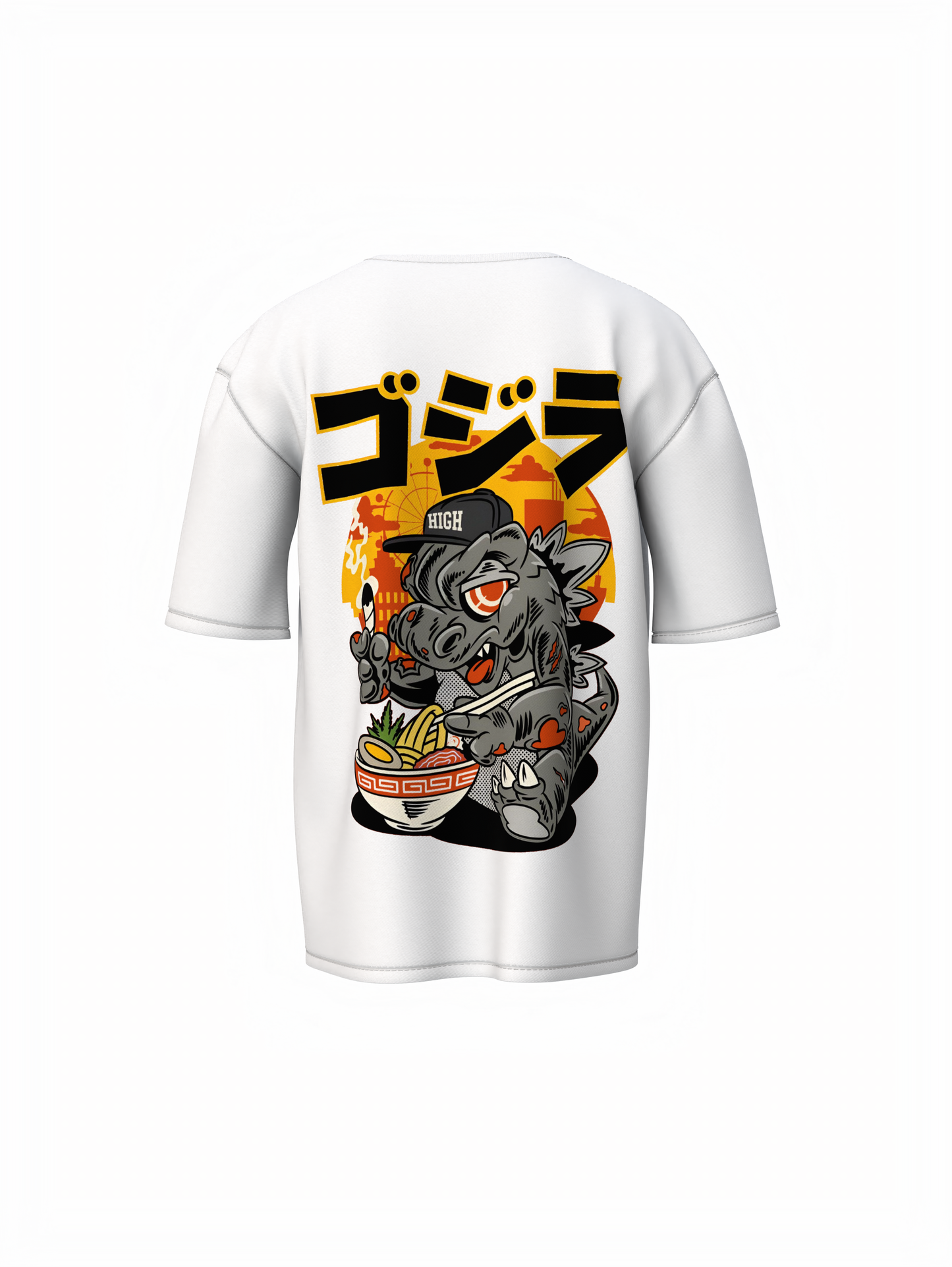 Weedzilaa White Oversized T-Shirt for Relaxed Urban Wear Style